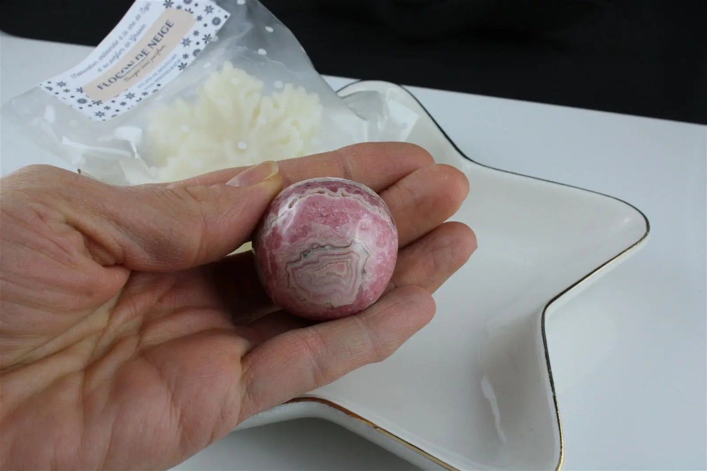 1 sphère en rhodochrosite - Aurore Lune