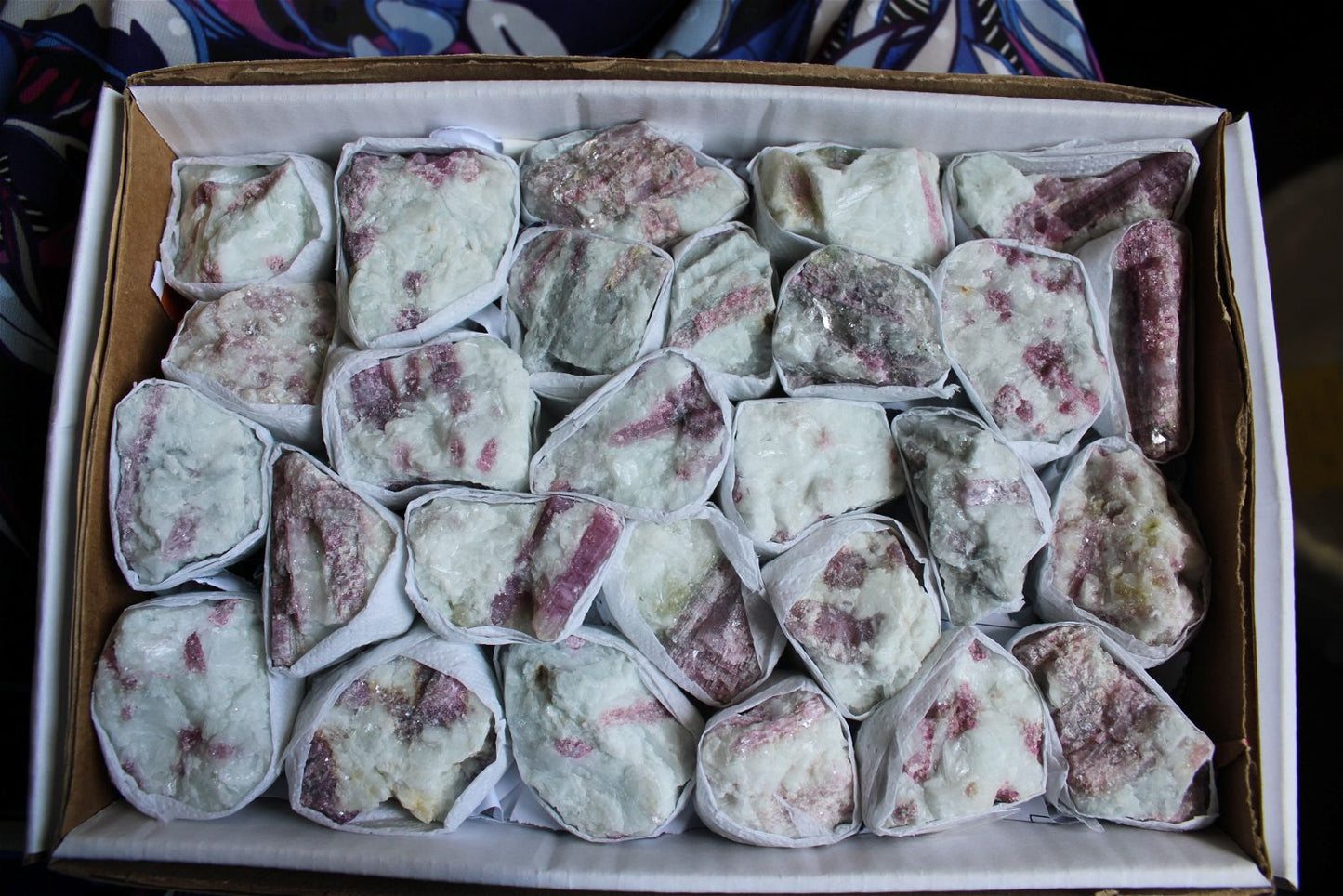 1 tourmaline rose brute - Aurore Lune