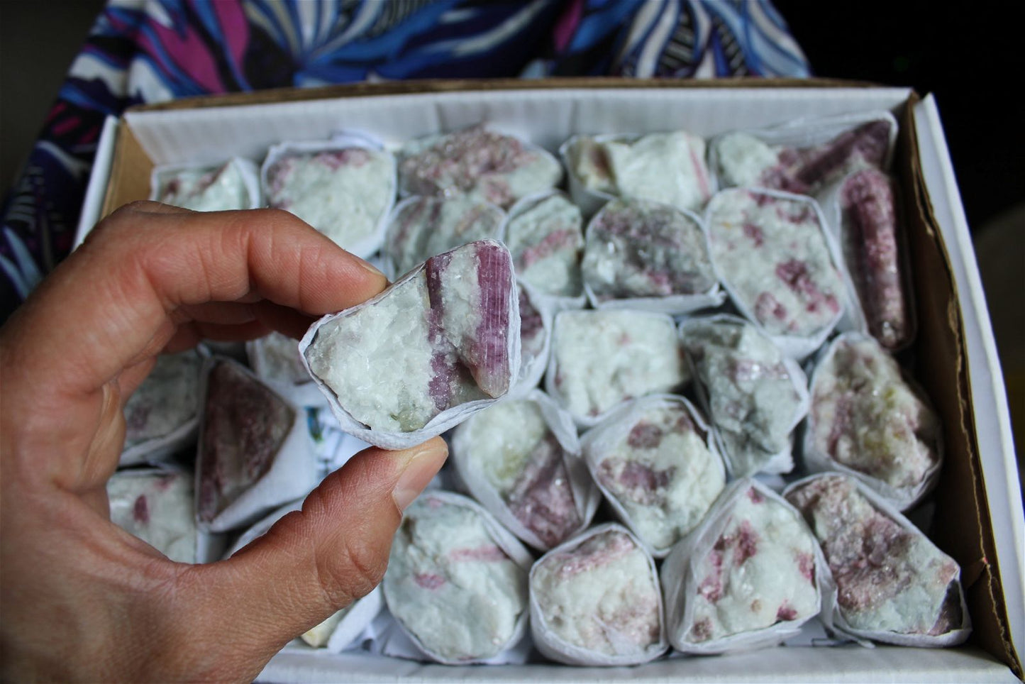 1 tourmaline rose brute - Aurore Lune