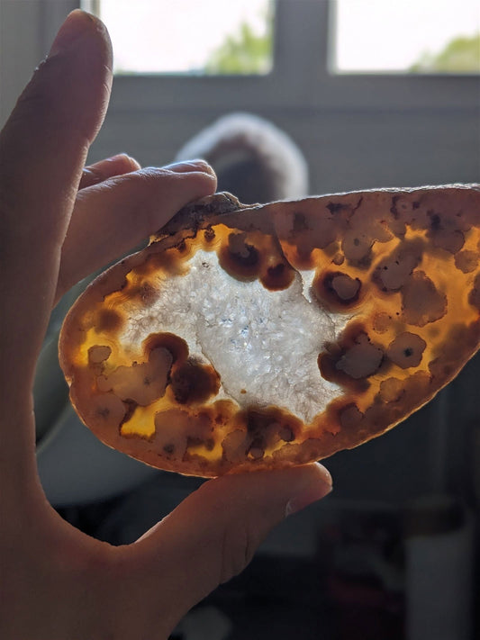 1 tranche en agate - Aurore Lune