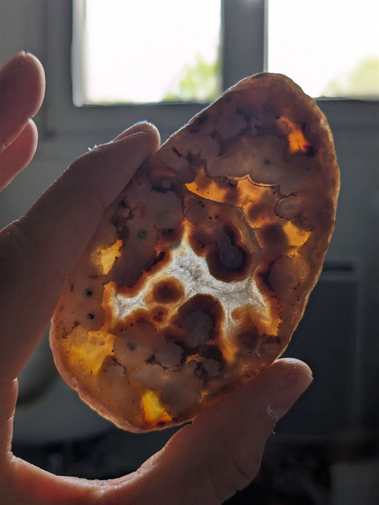 1 tranche en agate - Aurore Lune