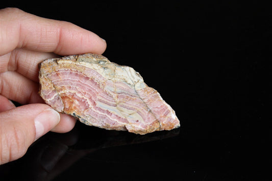 1 tranche polie en rhodochrosite - Aurore Lune