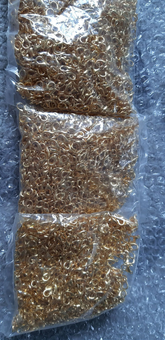 20 fermoirs couleur or en alliage - Aurore Lune