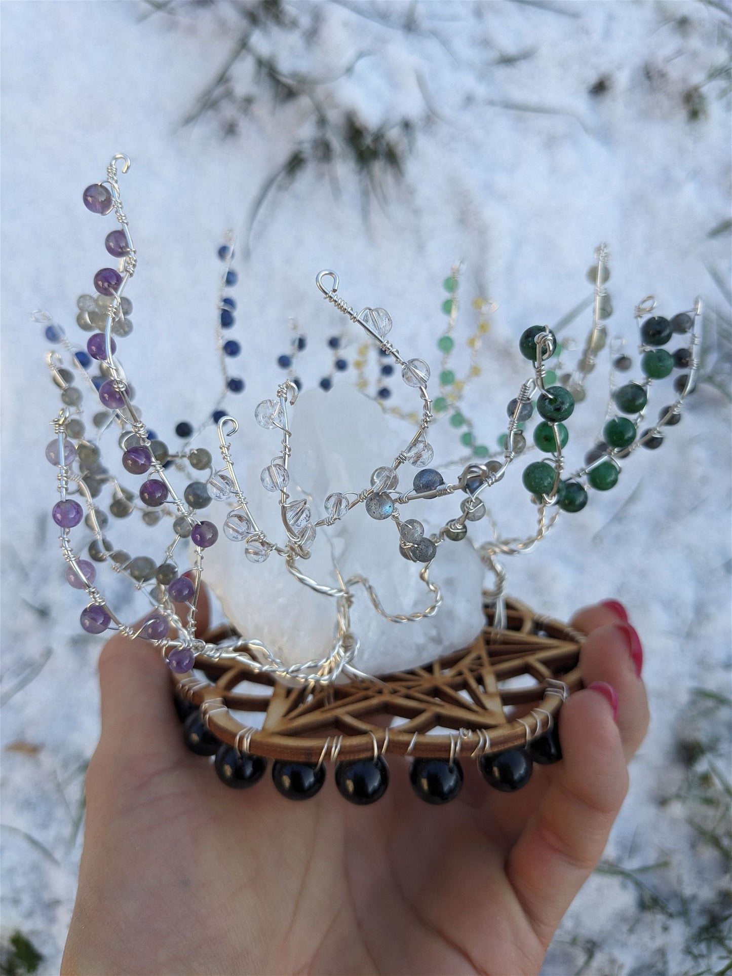 Arbre forêt minérale - Aurore Lune