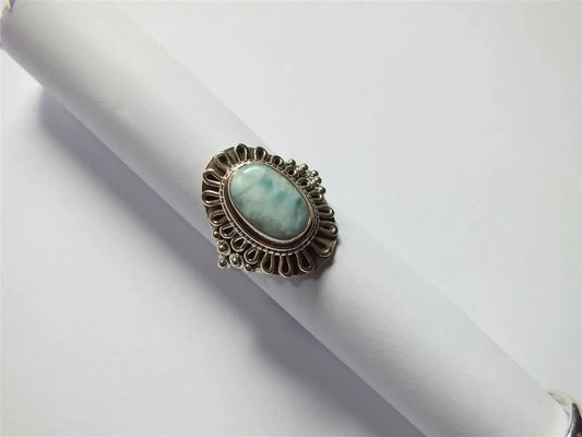 Bague avec larimar T.53 - Aurore Lune