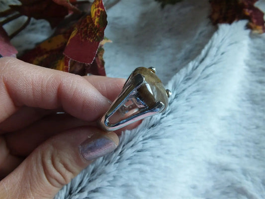 Bague en oeil de tigre t.58 - Aurore Lune