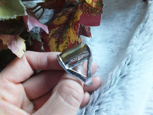 Bague en oeil de tigre t.61 - Aurore Lune