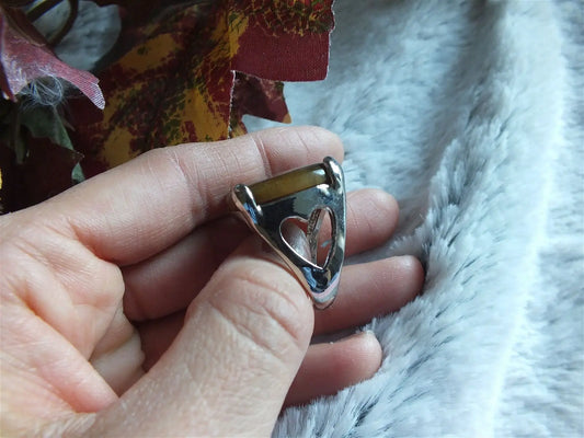 Bague en oeil de tigre t. 58 - Aurore Lune