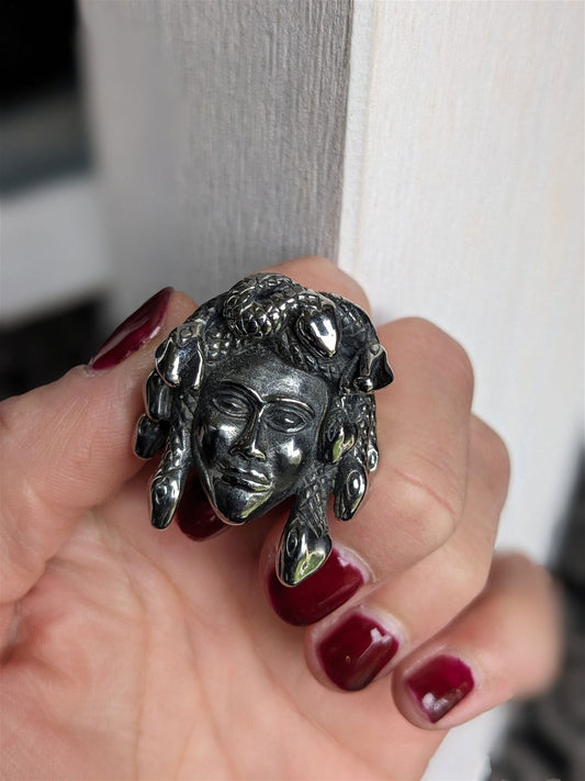 Bague inox T.70 Meduse - Aurore Lune