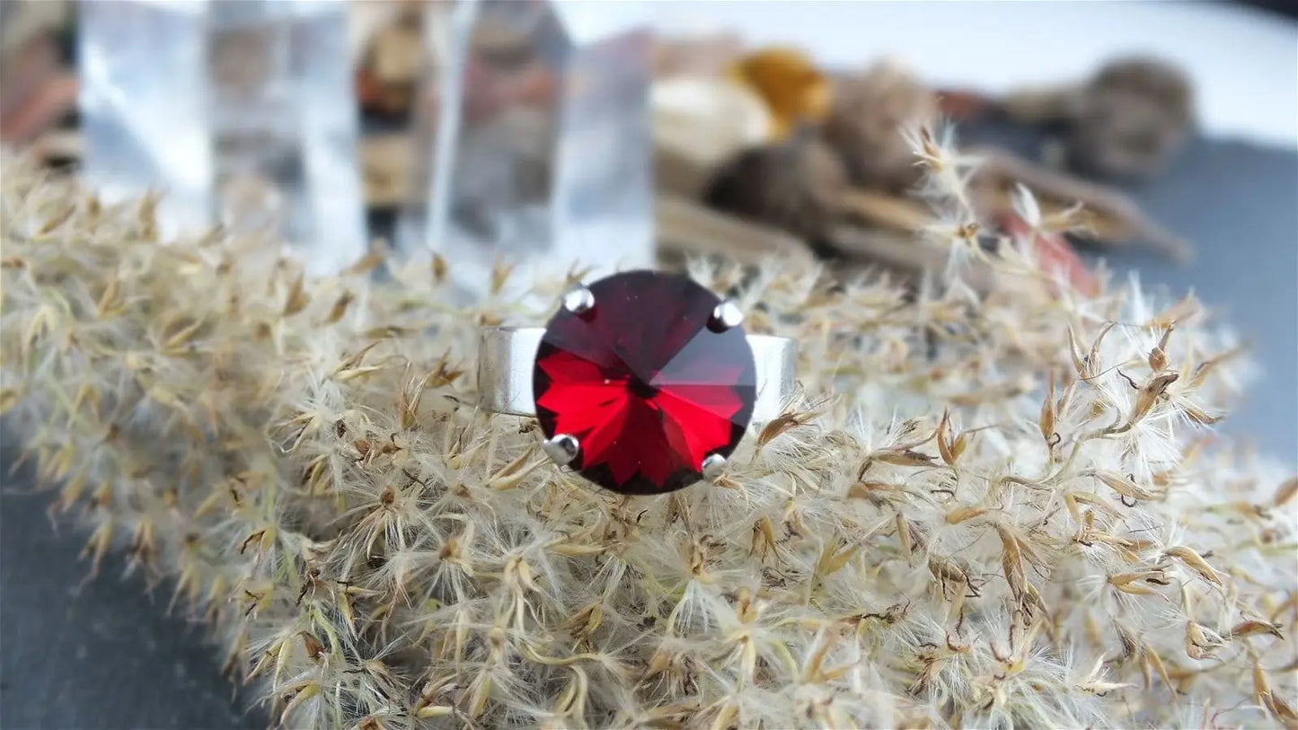 Bague réglable décorée swarovski authentique - Aurore Lune