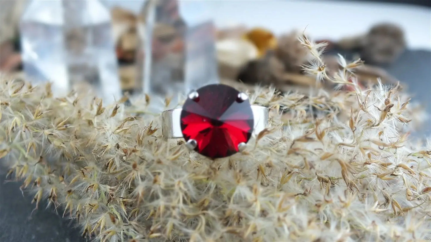 Bague réglable décorée swarovski authentique - Aurore Lune