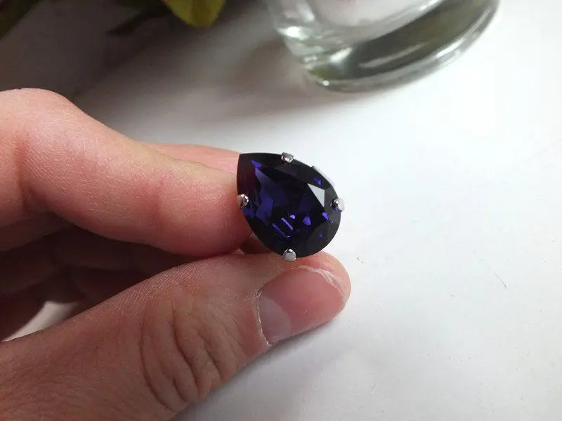 Bague réglable décorée swarovski authentique - Aurore Lune