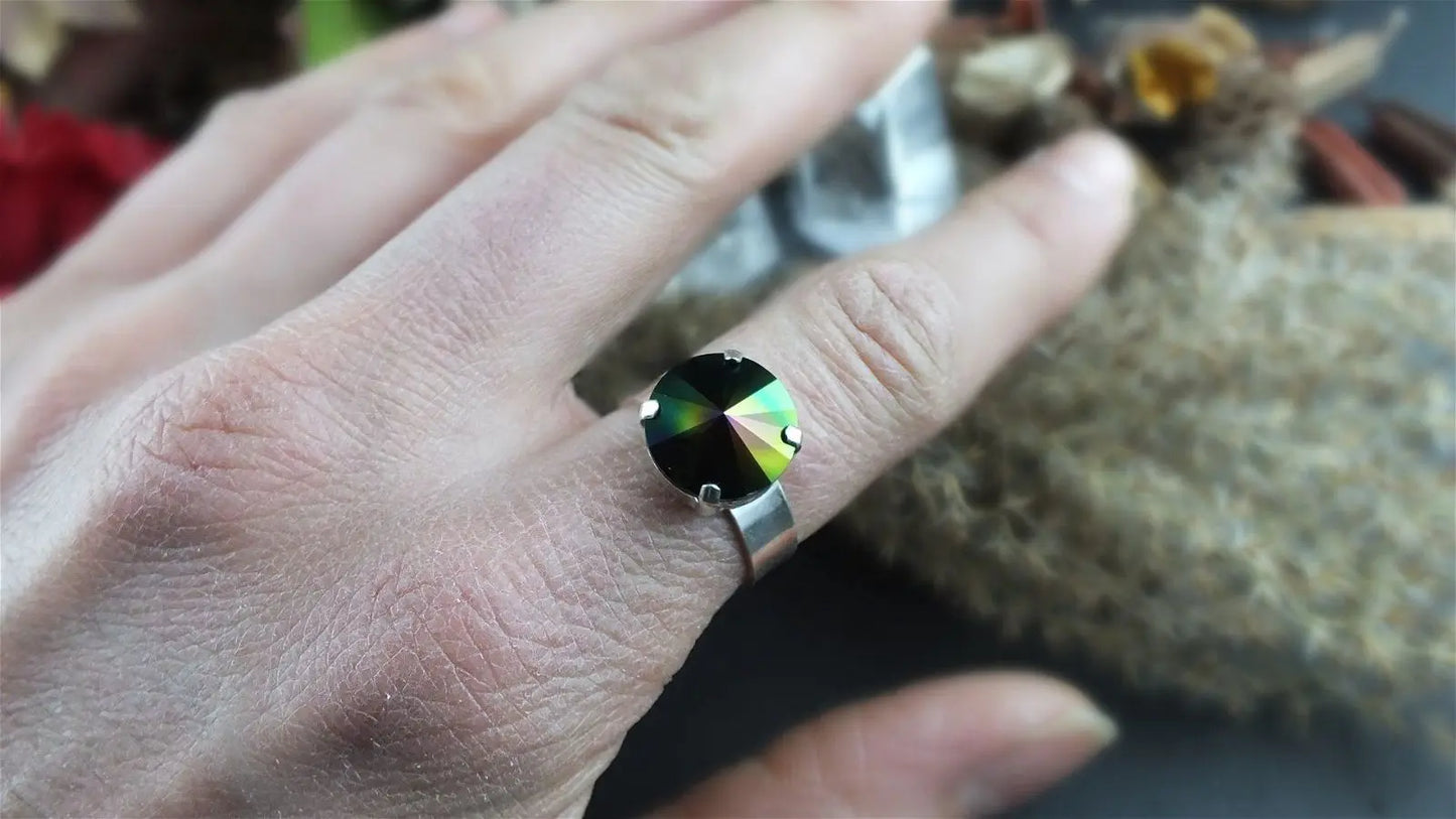 Bague réglable swarovski - Aurore Lune