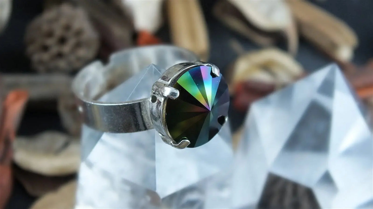 Bague réglable swarovski - Aurore Lune