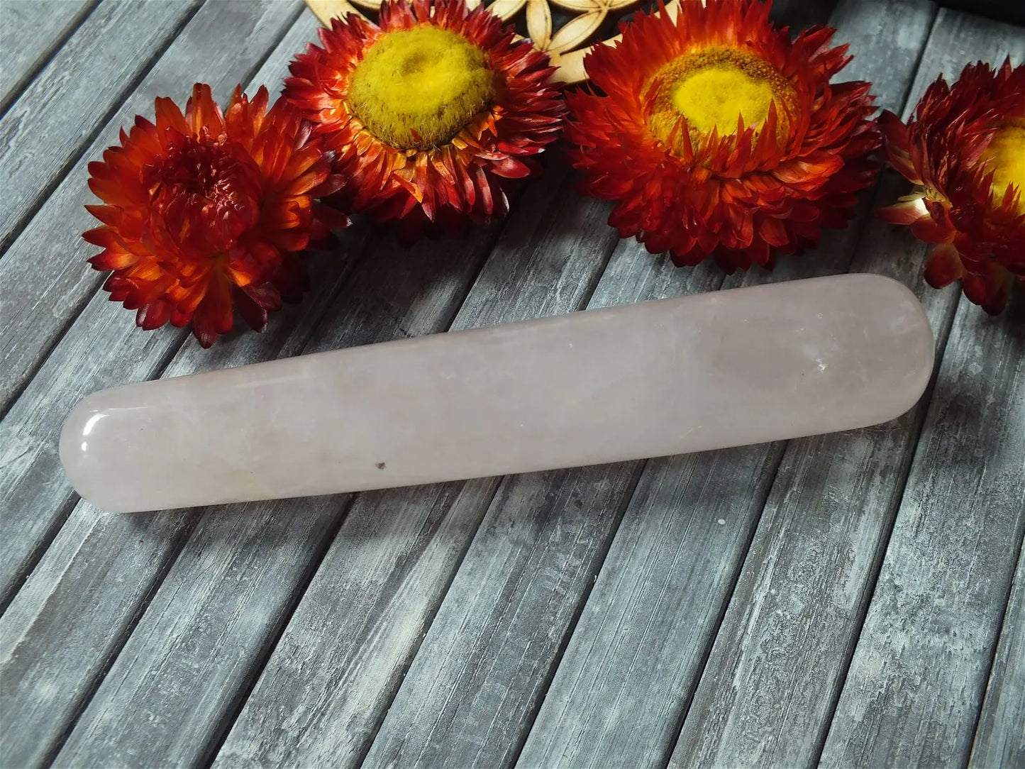 Bâton massage en quartz rose D - Aurore Lune