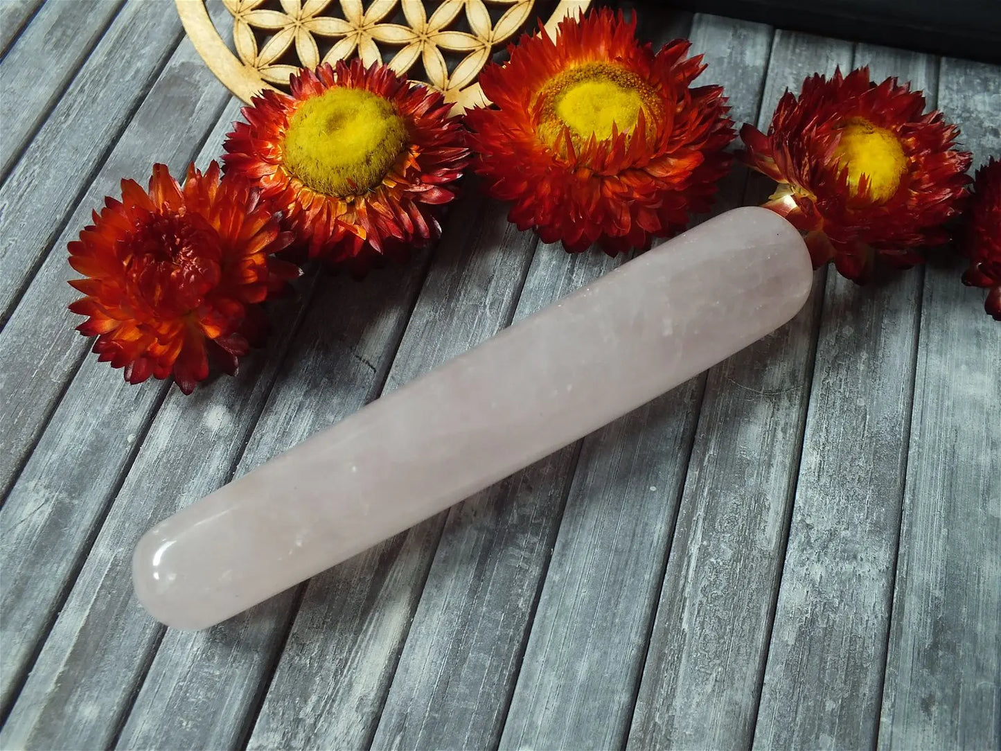 Bâton massage en quartz rose D - Aurore Lune