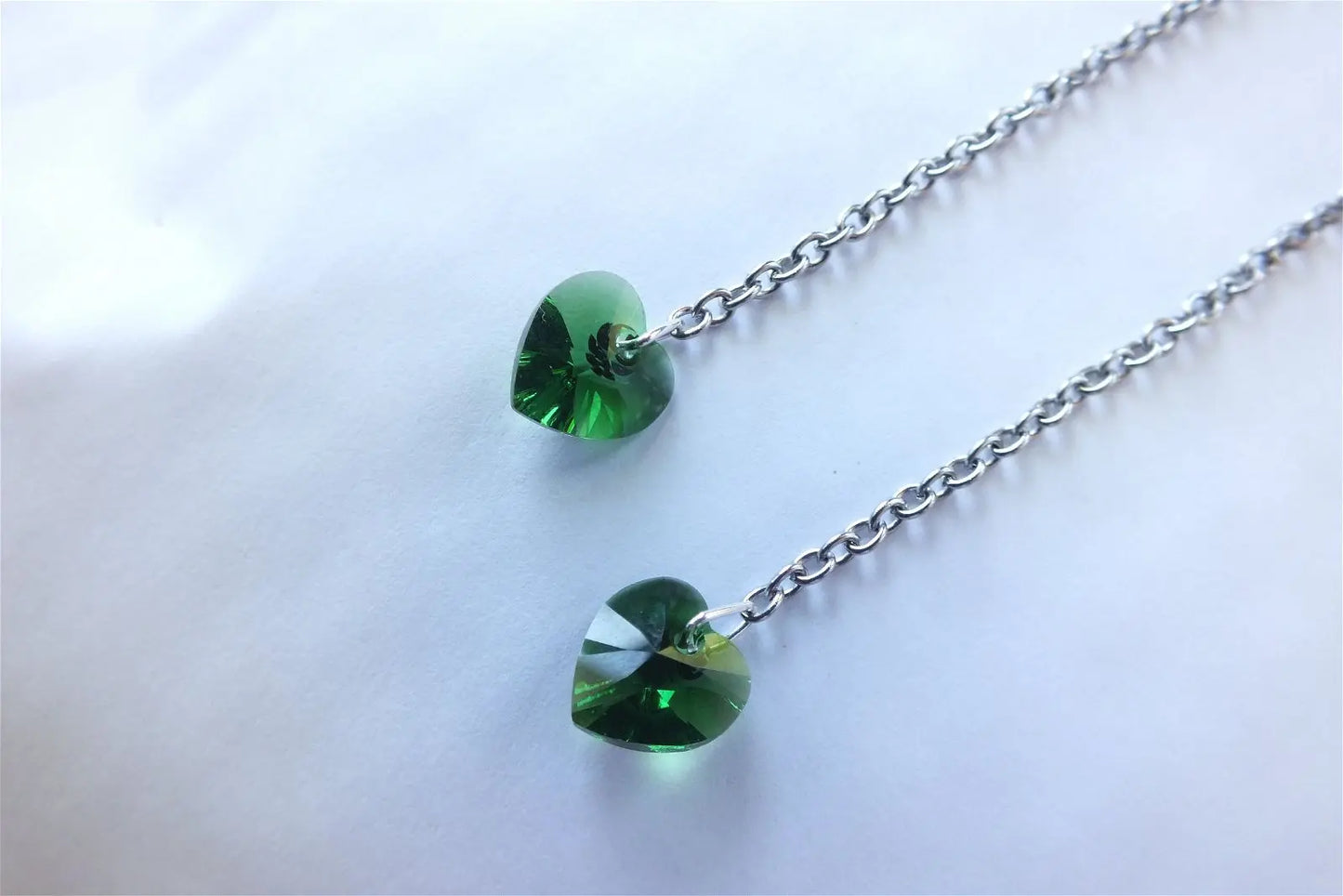 Boucles d'oreilles acier inoxydable décorées SWAROVSKI - Aurore Lune