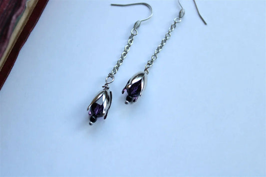 Boucles d'oreilles florales - Aurore Lune