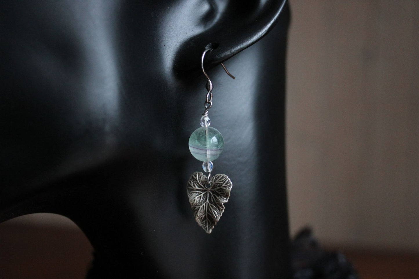 Boucles d'oreilles fluorites - Aurore Lune