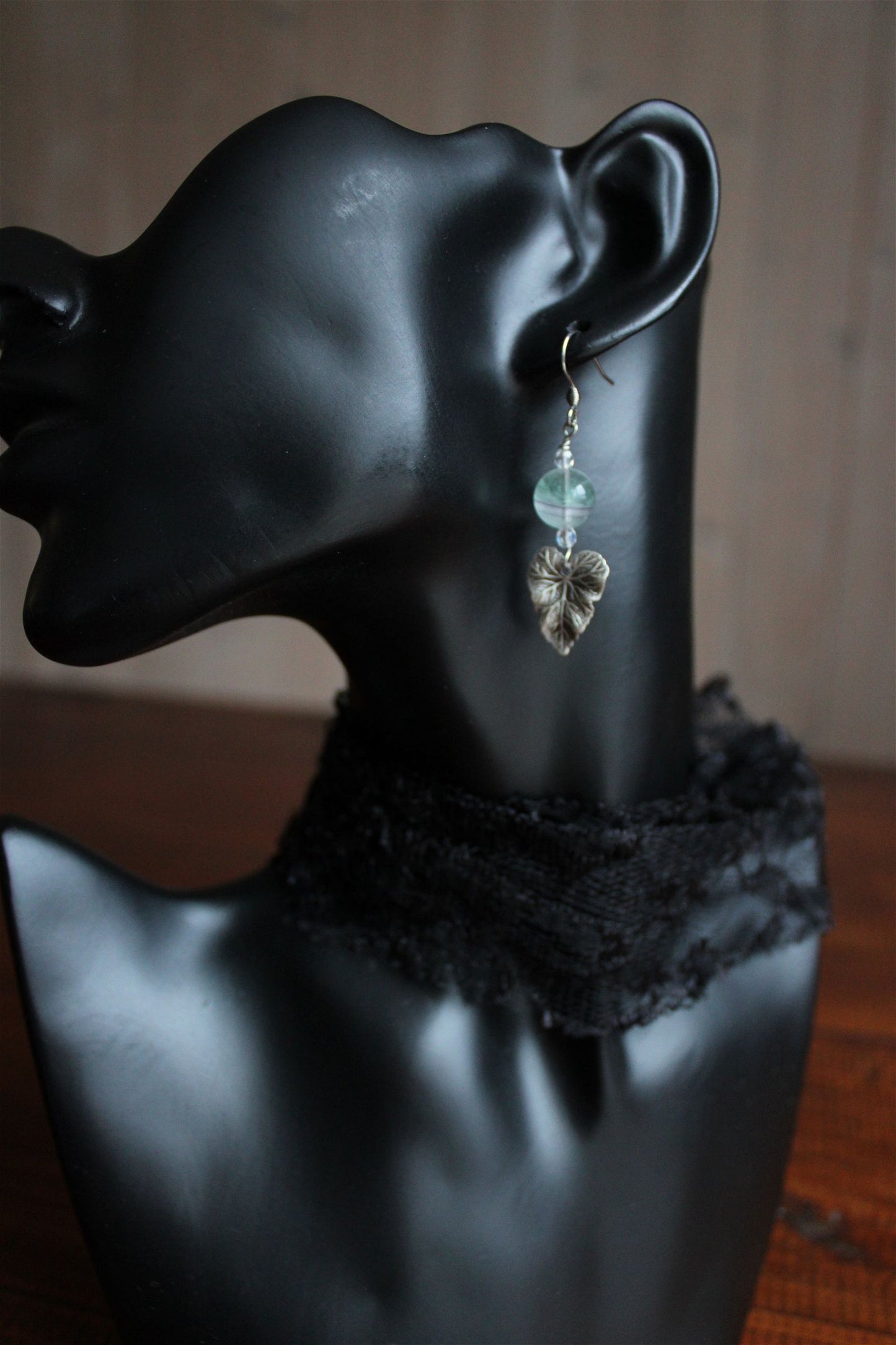 Boucles d'oreilles fluorites - Aurore Lune