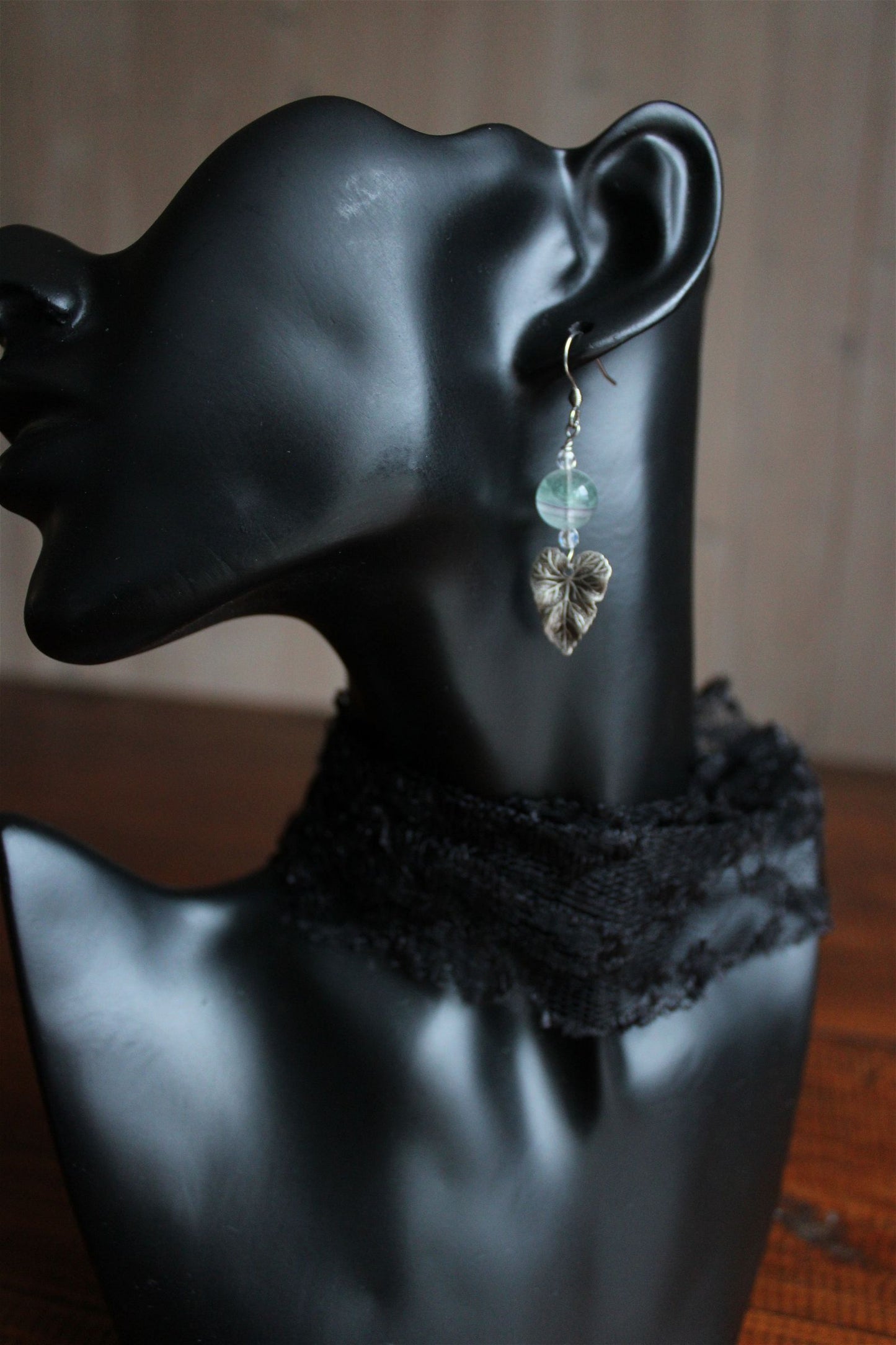 Boucles d'oreilles fluorites - Aurore Lune