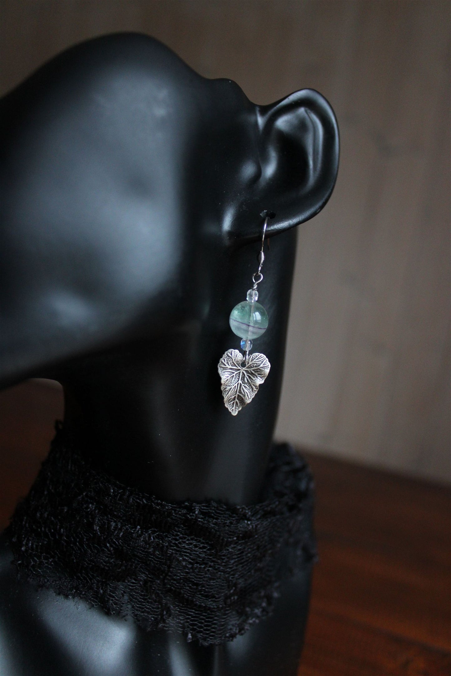 Boucles d'oreilles fluorites - Aurore Lune