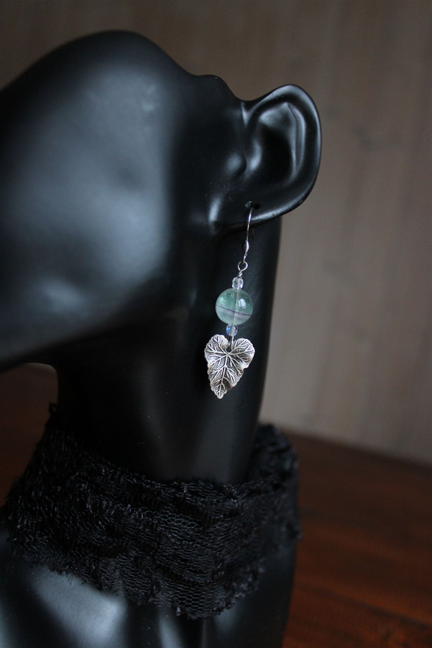 Boucles d'oreilles fluorites - Aurore Lune