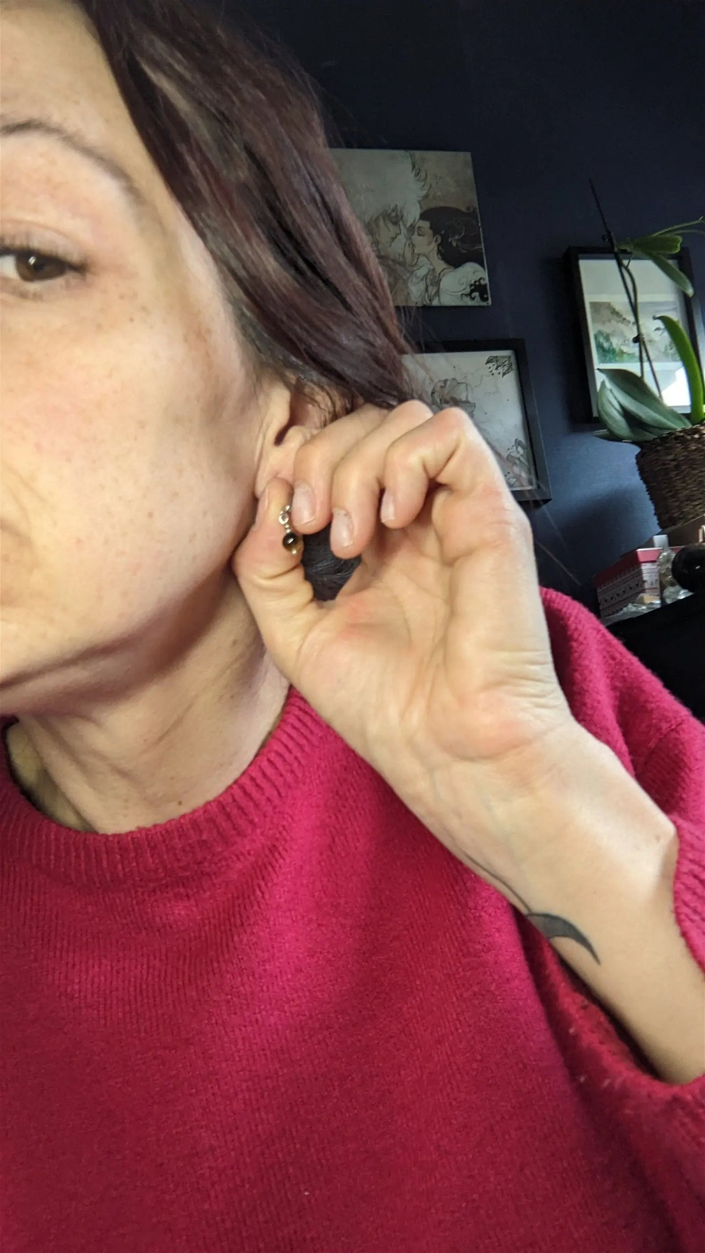 Boucles d'oreilles oeil de tigre - Aurore Lune