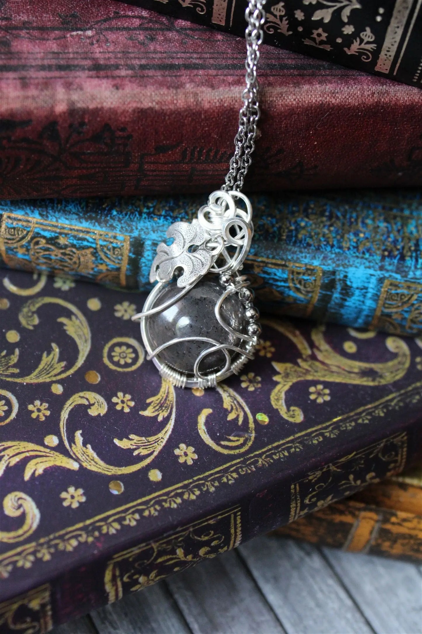 Boucles d'oreilles pierre de soleil - Aurore Lune