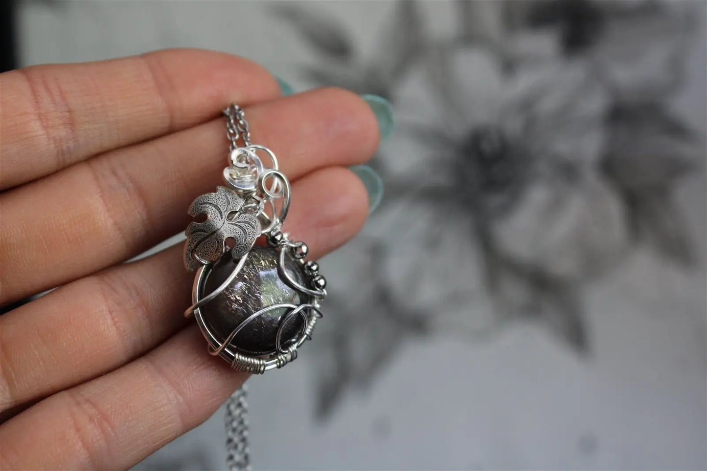 Boucles d'oreilles pierre de soleil - Aurore Lune