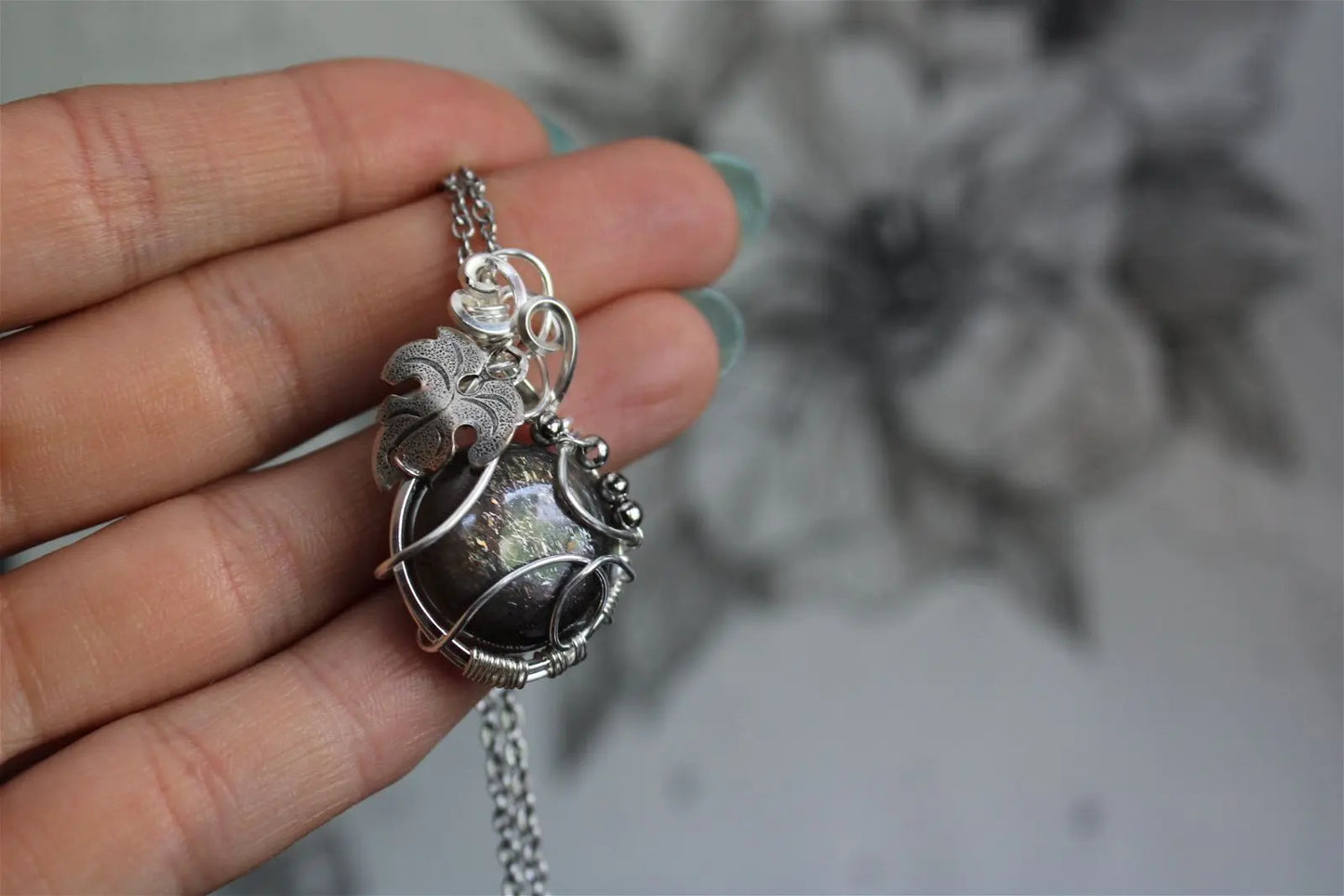 Boucles d'oreilles pierre de soleil - Aurore Lune
