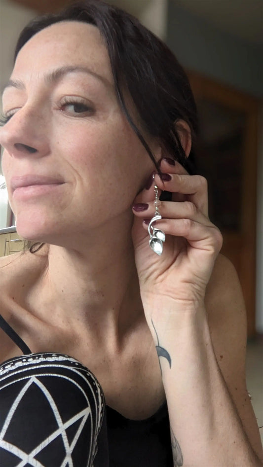 Boucles d'oreilles pierre de soleil - Aurore Lune