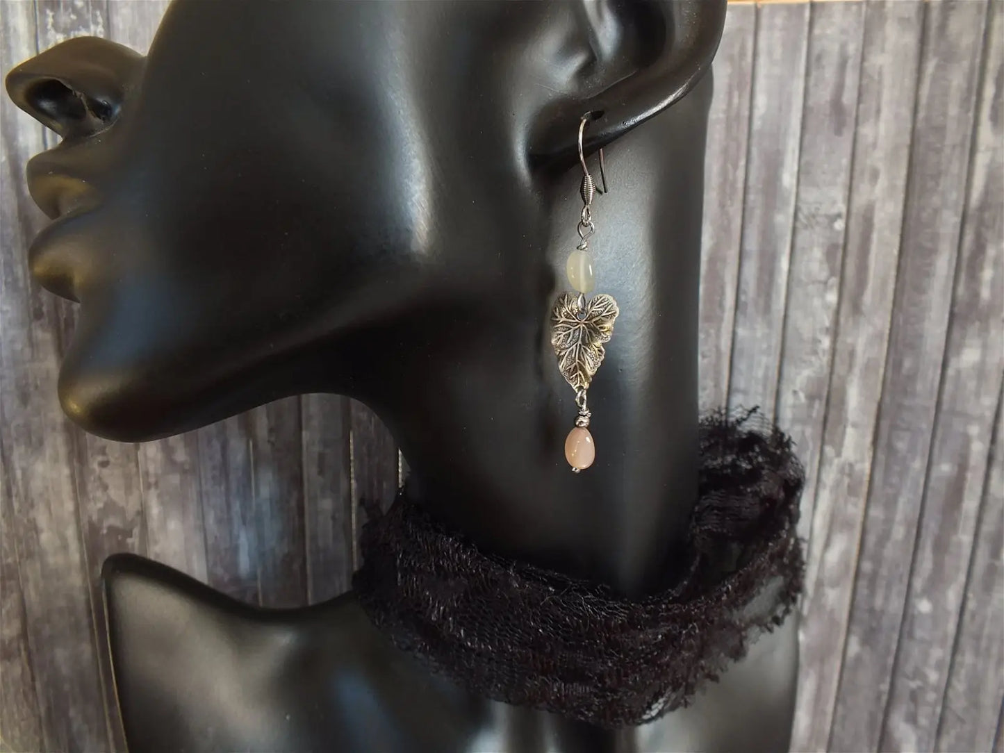 Boucles d'oreilles pierres de lune - Aurore Lune