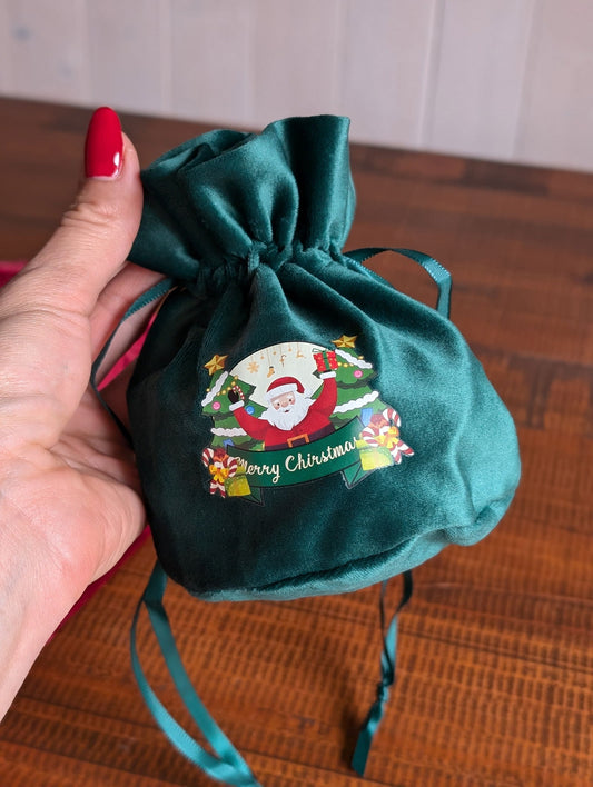 Bourse cadeau de Noël en velours AU CHOIX - Aurore Lune