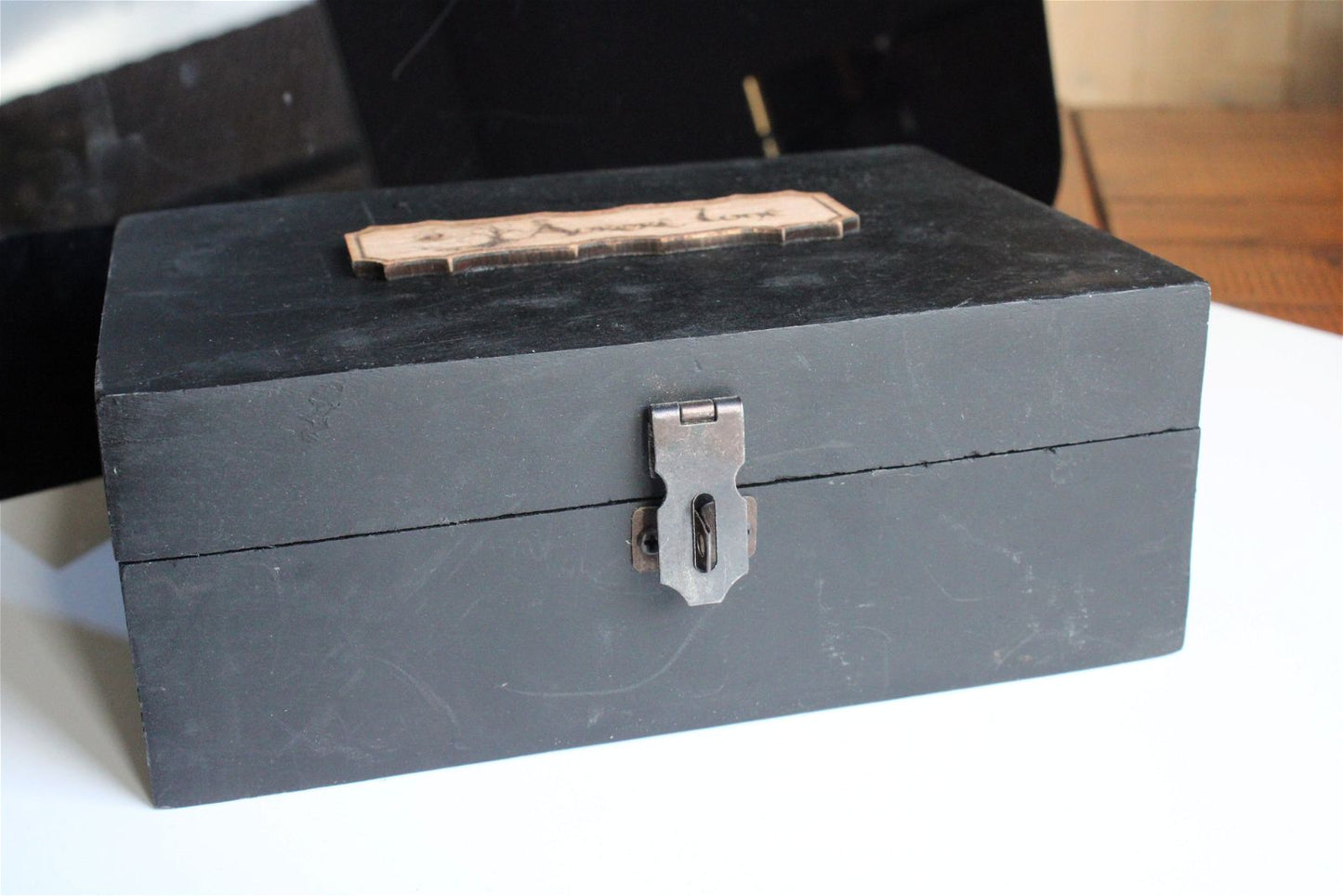 Box boîte à offrir quartz rose et améthyste brutes - Aurore Lune