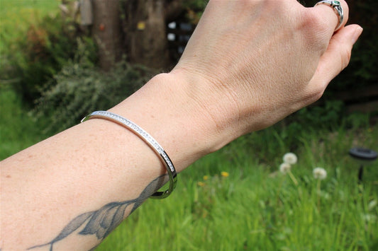 Bracelet fantaisie en inox à strass - Aurore Lune