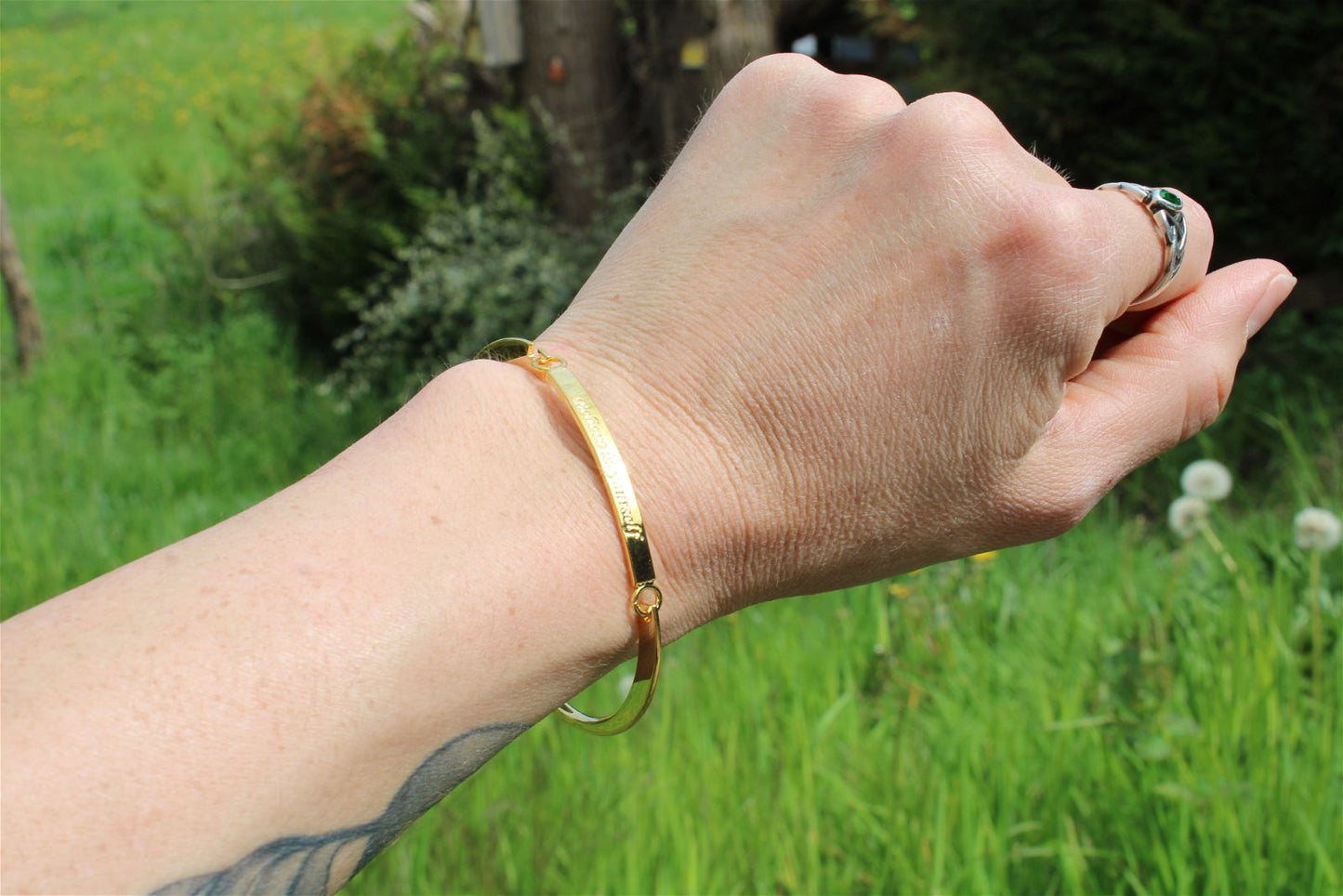 Bracelet inox "believe in yourself" doré CROIS EN TOI - Aurore Lune