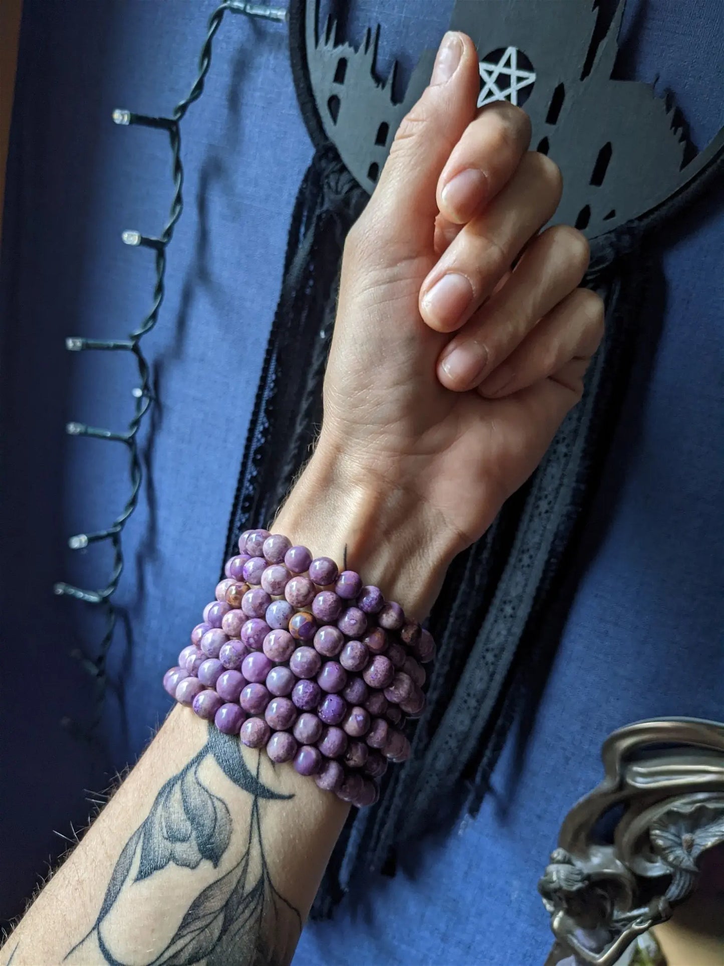 Bracelet phosphosidérite pour poignet fin à moyen - Aurore Lune