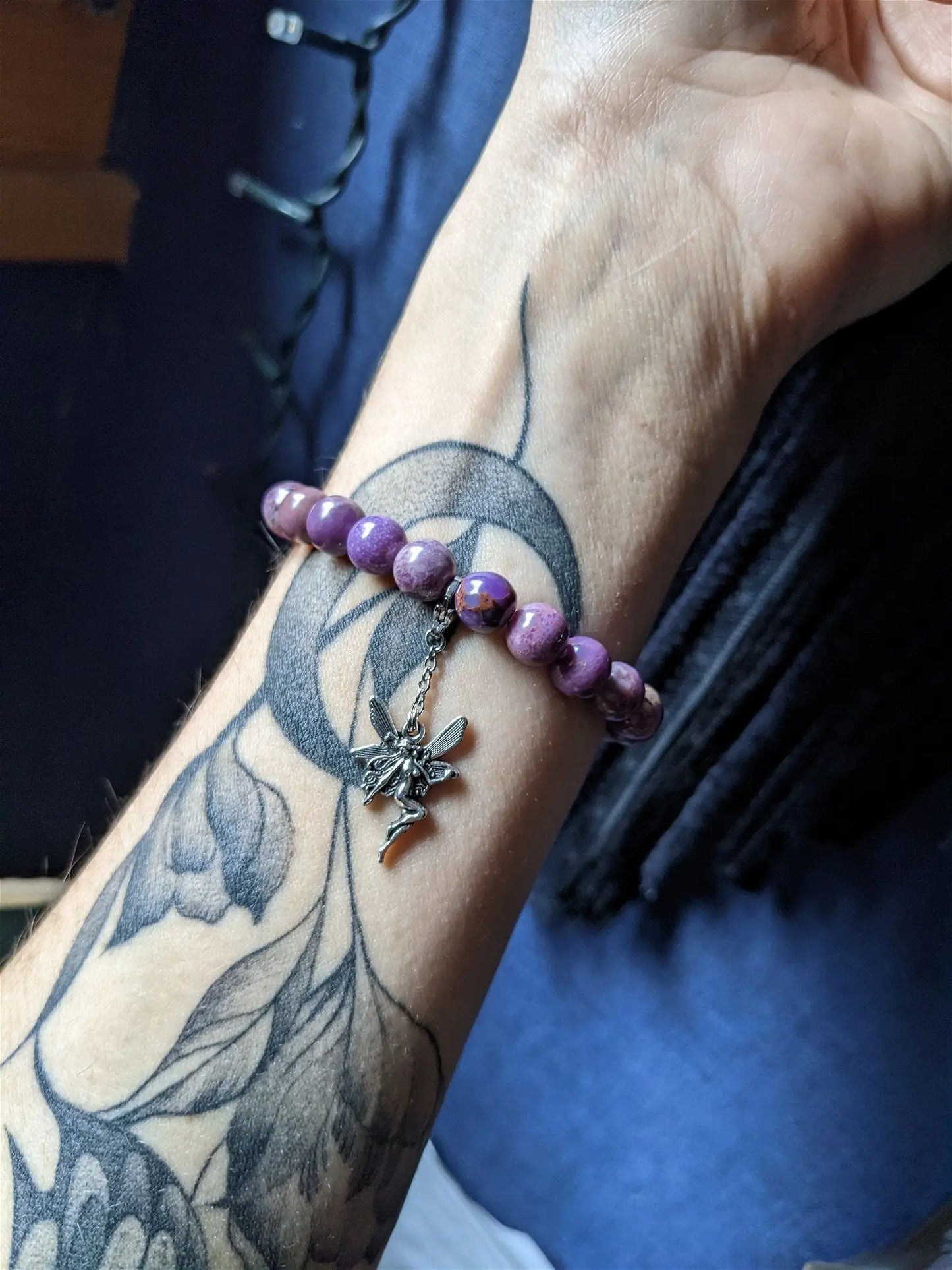 Bracelet phosphosidérite pour poignet fin à moyen - Aurore Lune