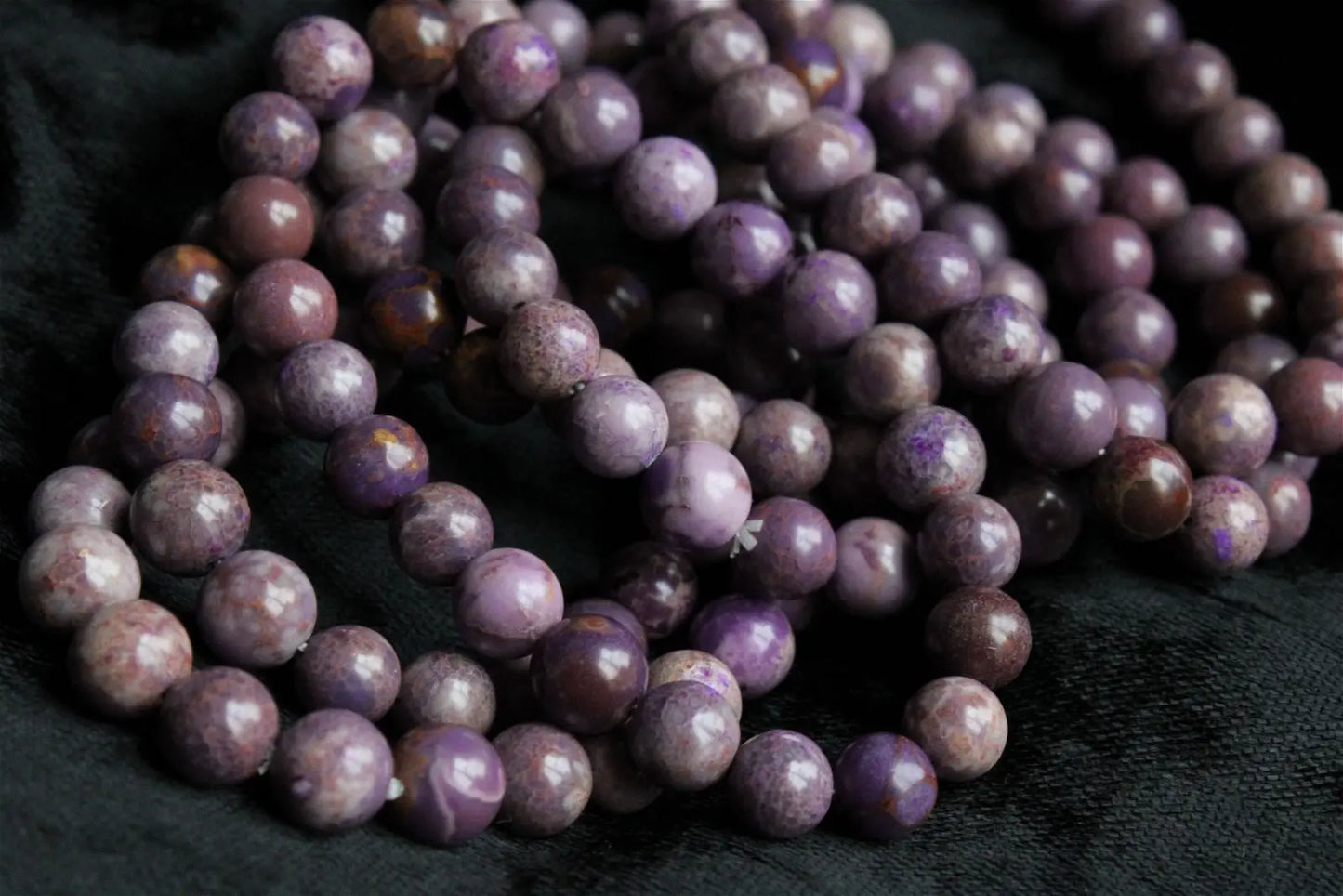 Bracelet phosphosidérite pour poignet fin à moyen - Aurore Lune