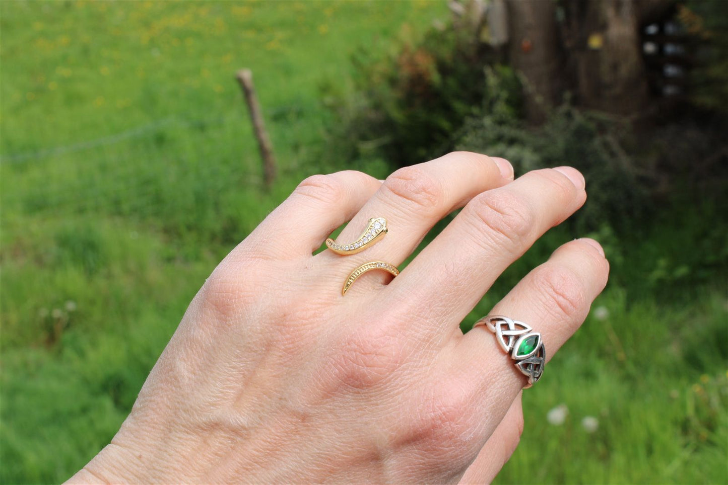 CADEAU DES 45€ Bague fantaisie serpent strass - Aurore Lune