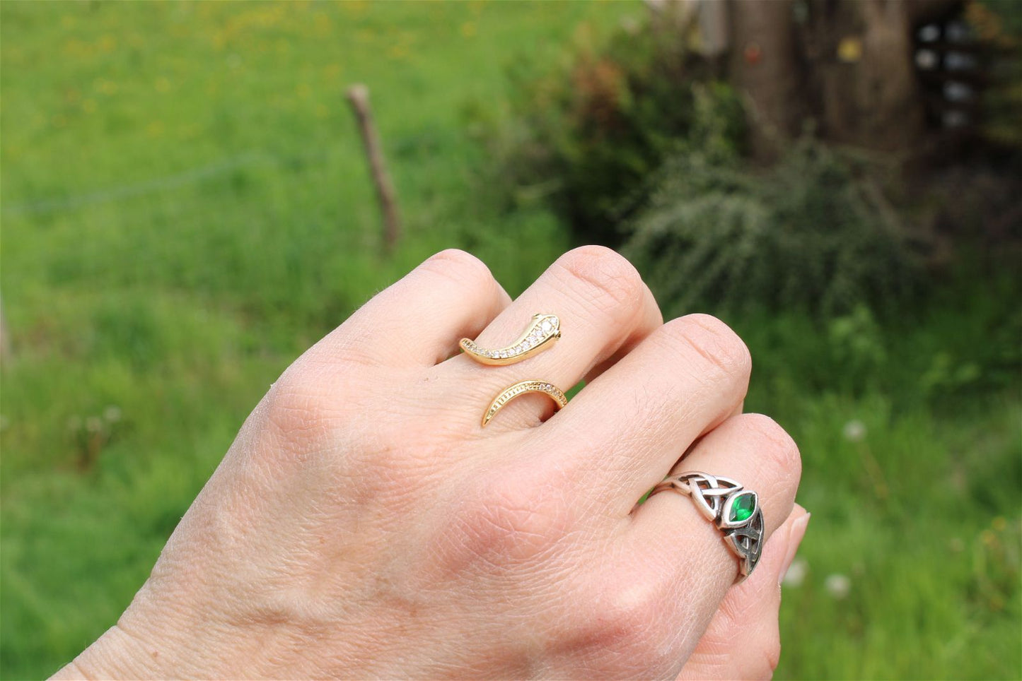 CADEAU DES 45€ Bague fantaisie serpent strass - Aurore Lune
