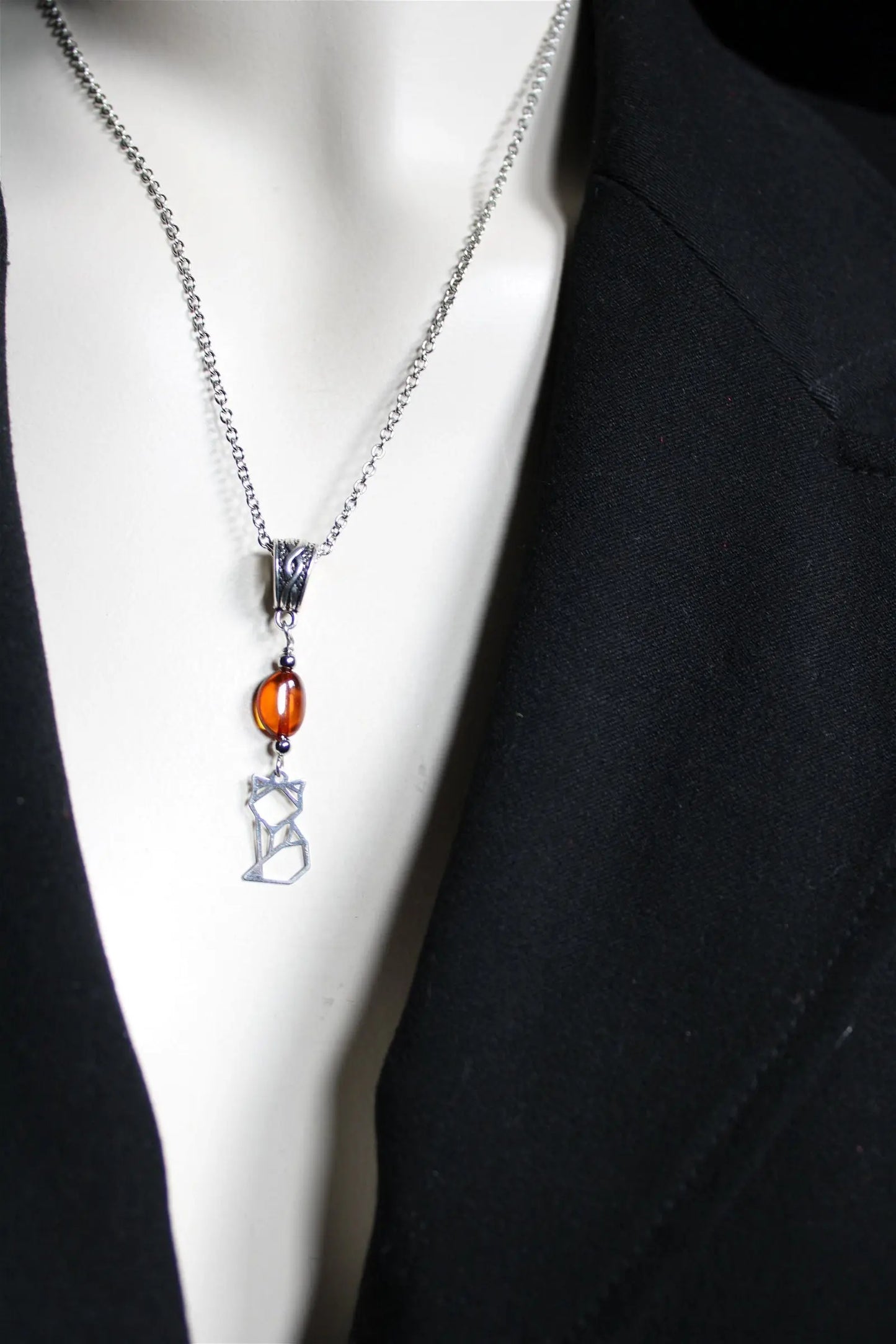 COLLECTION RENARDS - collier ambre - Aurore Lune