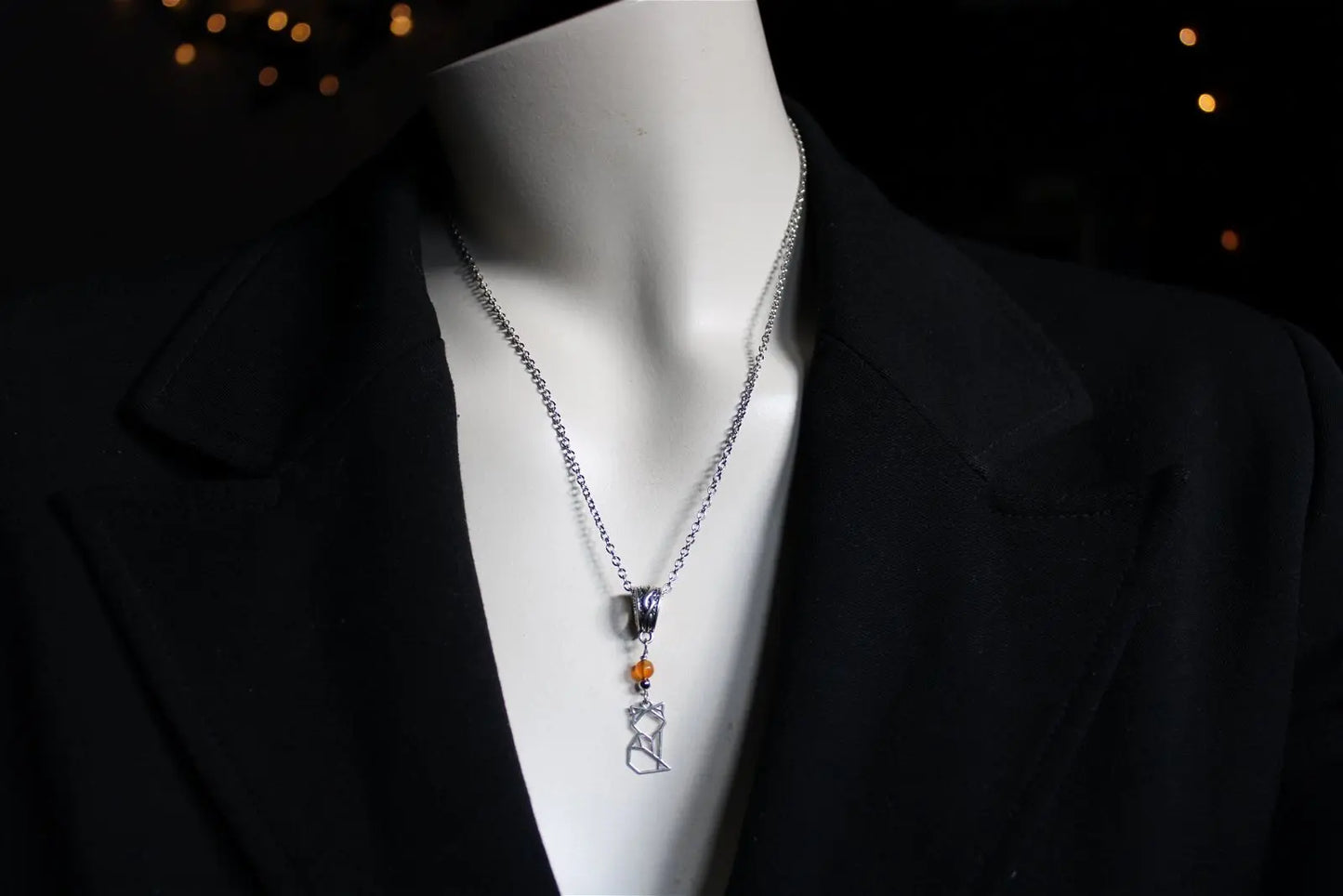 COLLECTION RENARDS Collier cornaline - Aurore Lune