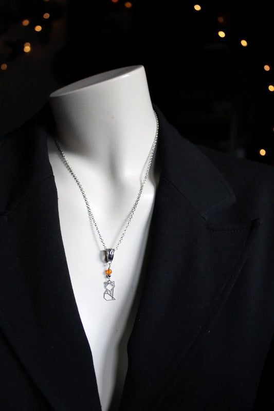 COLLECTION RENARDS Collier cornaline - Aurore Lune