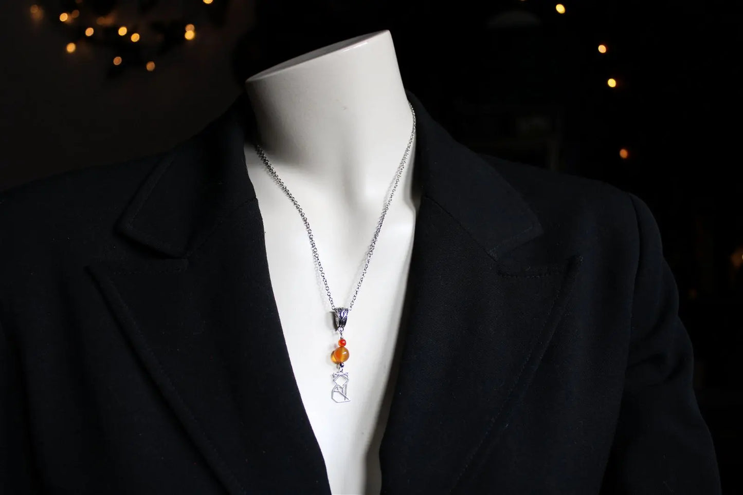 COLLECTION RENARDS Collier cornalines - Aurore Lune