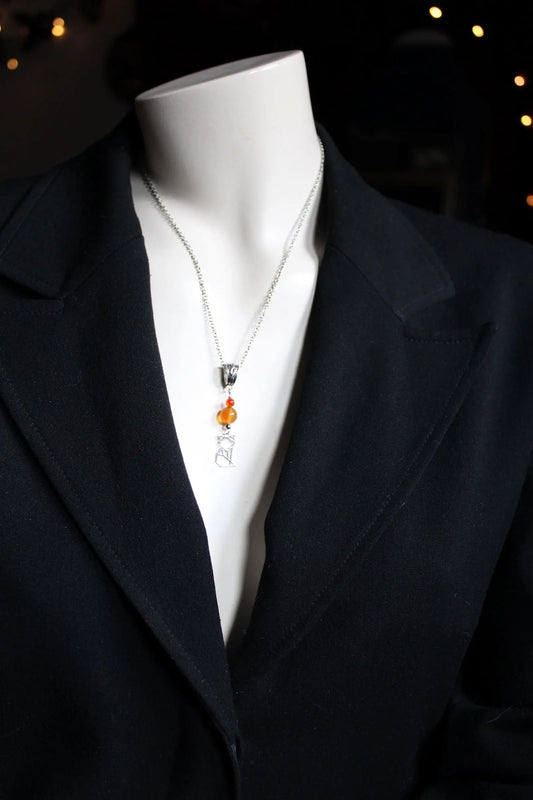 COLLECTION RENARDS Collier cornalines - Aurore Lune