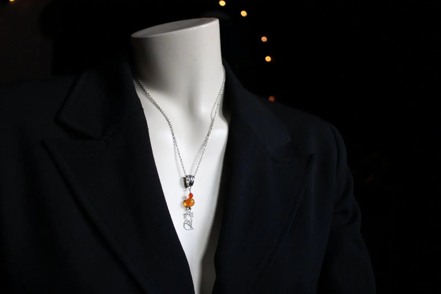 COLLECTION RENARDS Collier cornalines - Aurore Lune