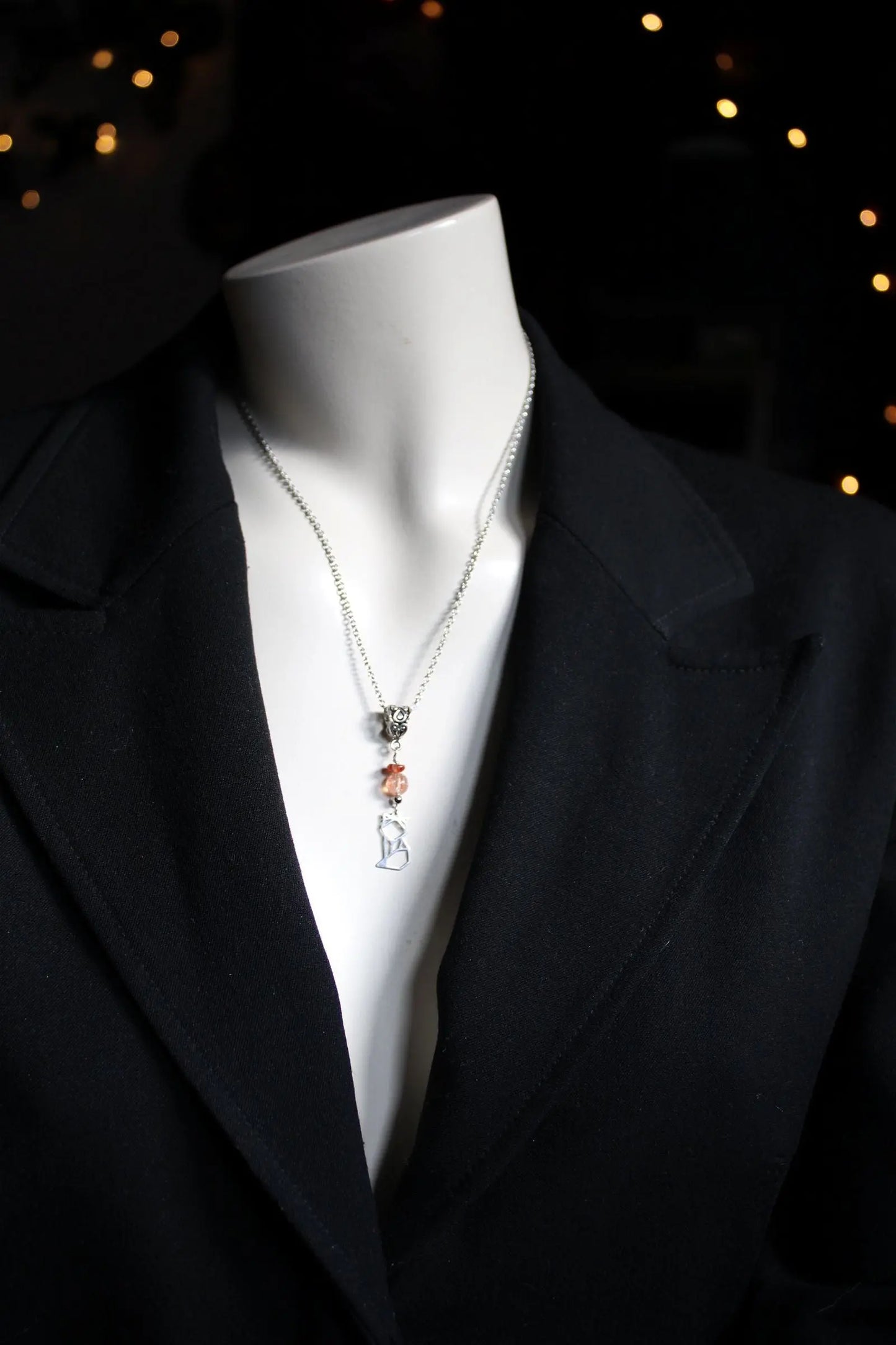 COLLECTION RENARDS Collier pierre de soleil - Aurore Lune