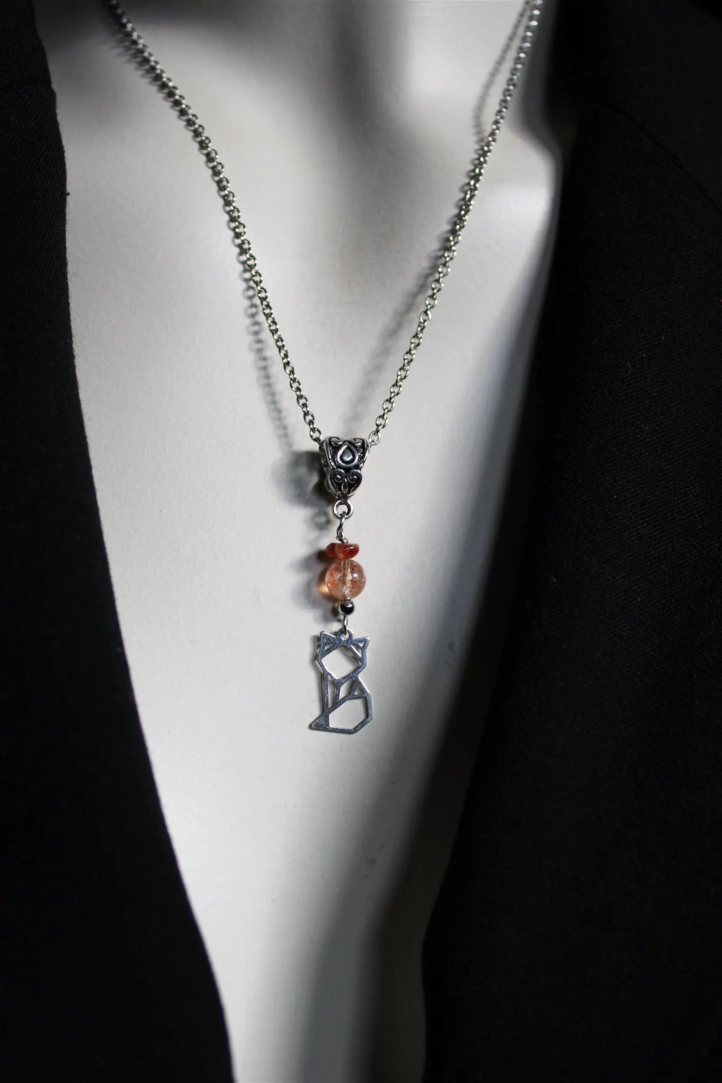 COLLECTION RENARDS Collier pierre de soleil - Aurore Lune
